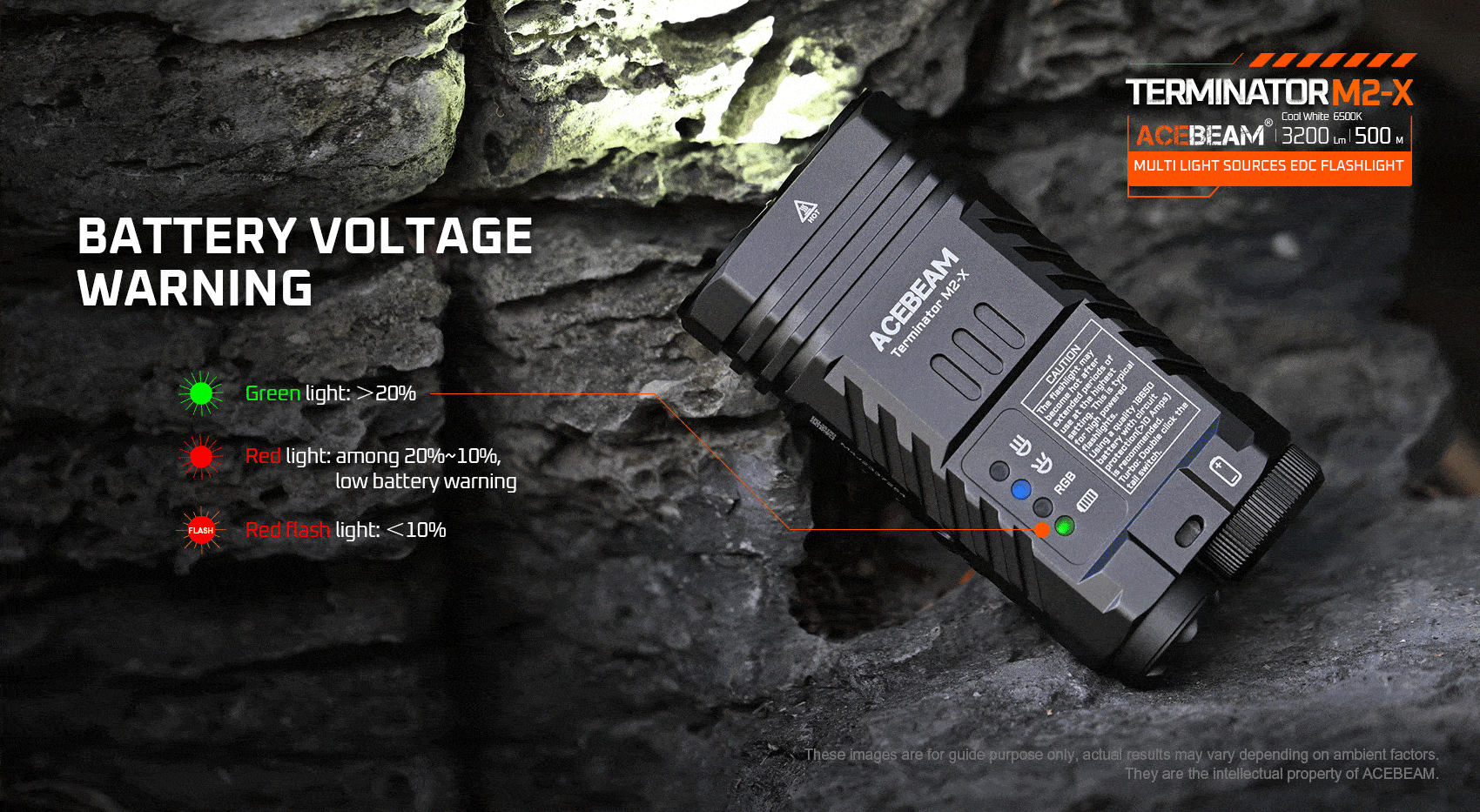 Acebeam Terminator M2-X With RGB — Killzone Flashlights Acebeam Terminator M2-X With RGB — Killzone Flashlights