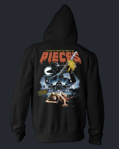 Pieces - Zippered Hoodie Hoodie Fright-Rags 