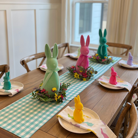Flocked Bunny Easter Table