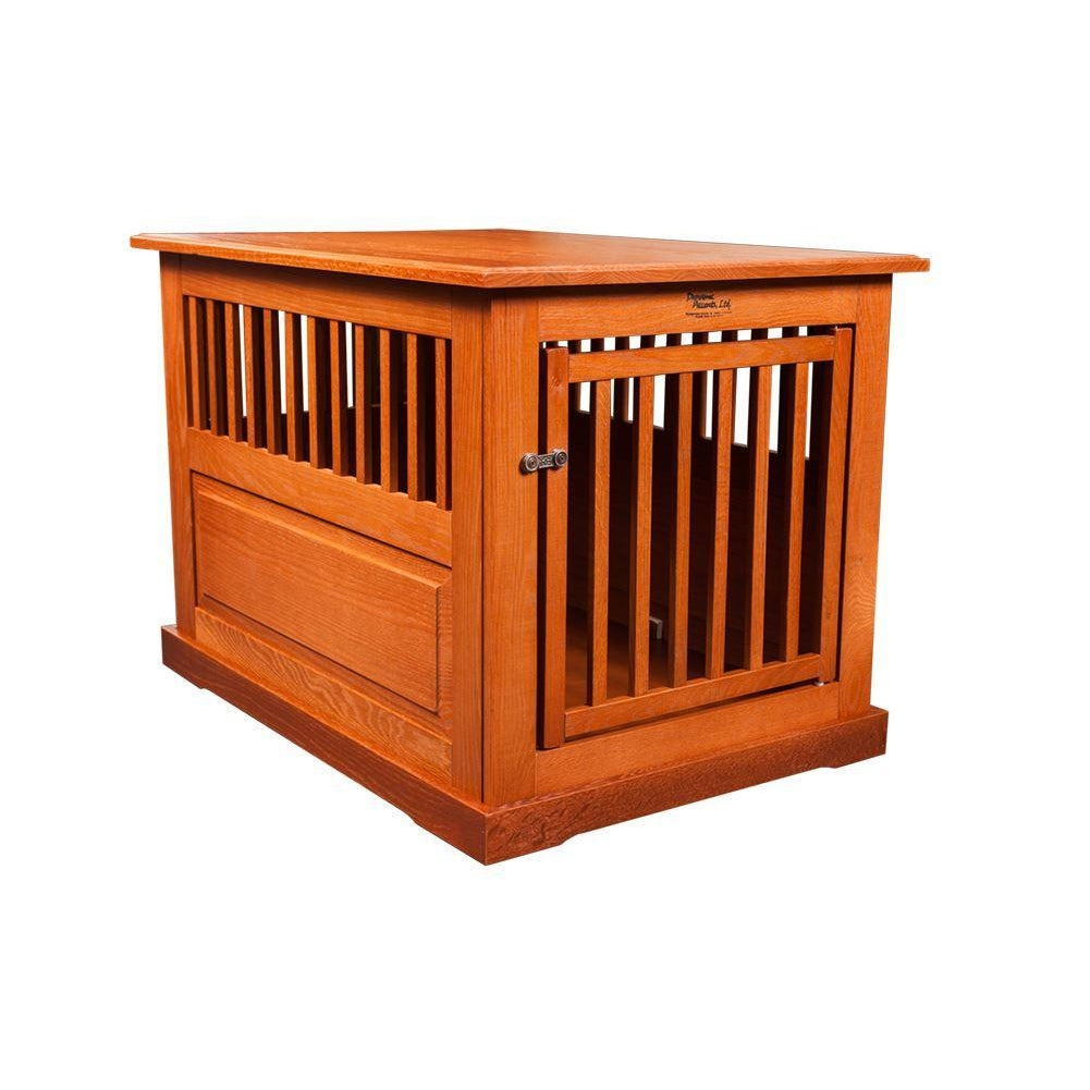 oak dog crate