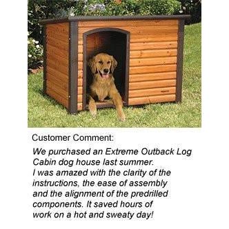 precision pet products outback log cabin dog house