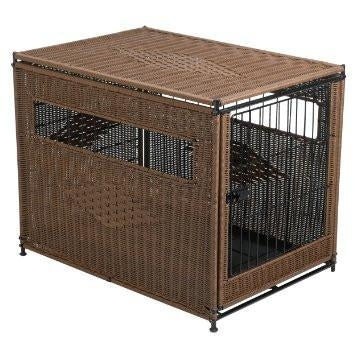 rattan dog crate