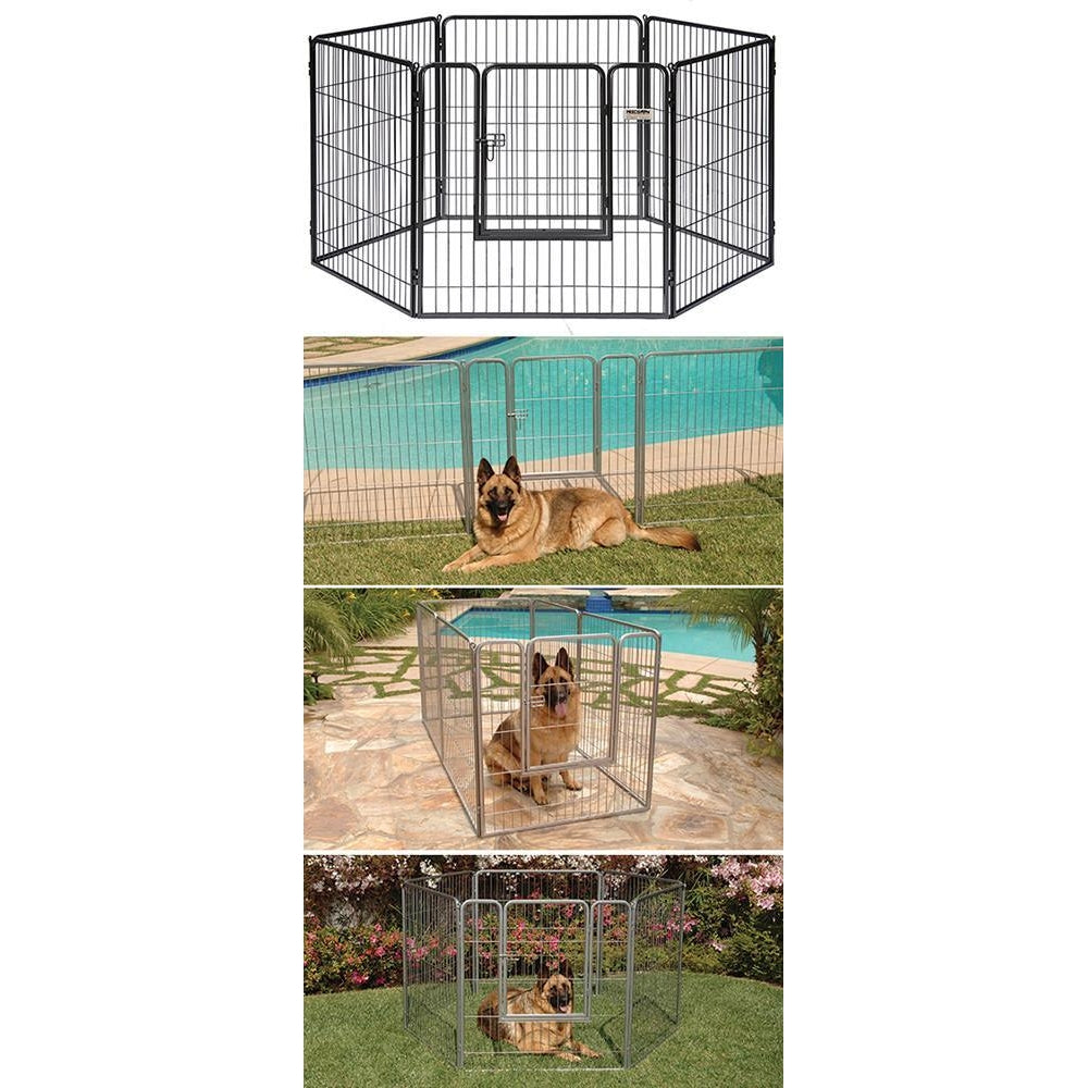 Photo 1 of (MISSING INTERLOCKING POLES) Precision Courtyard Dog Kennel; 18 x 1 x 38 inches
