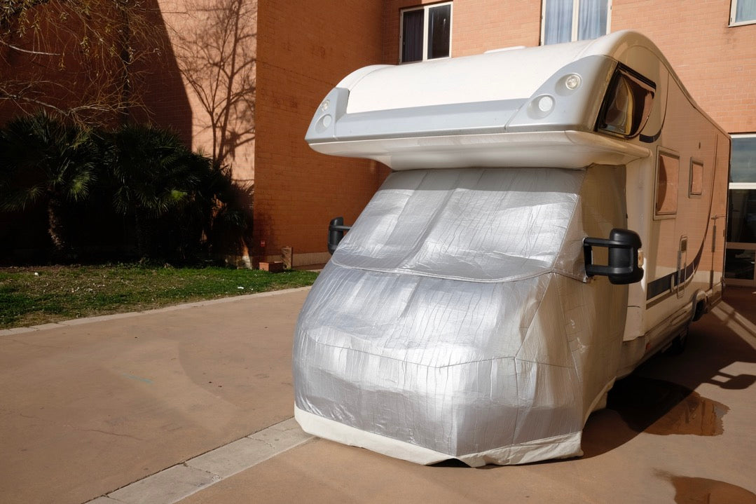 RV covered as part of winterization