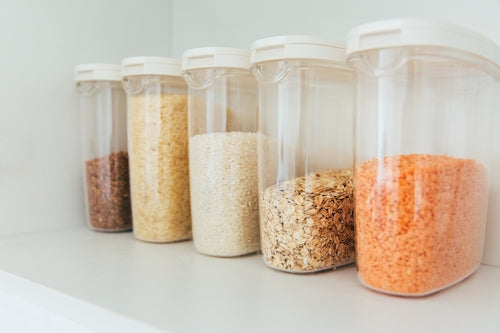 Food storage containers can keep your dry goods protected from unwelcome guests like mice or insects.
