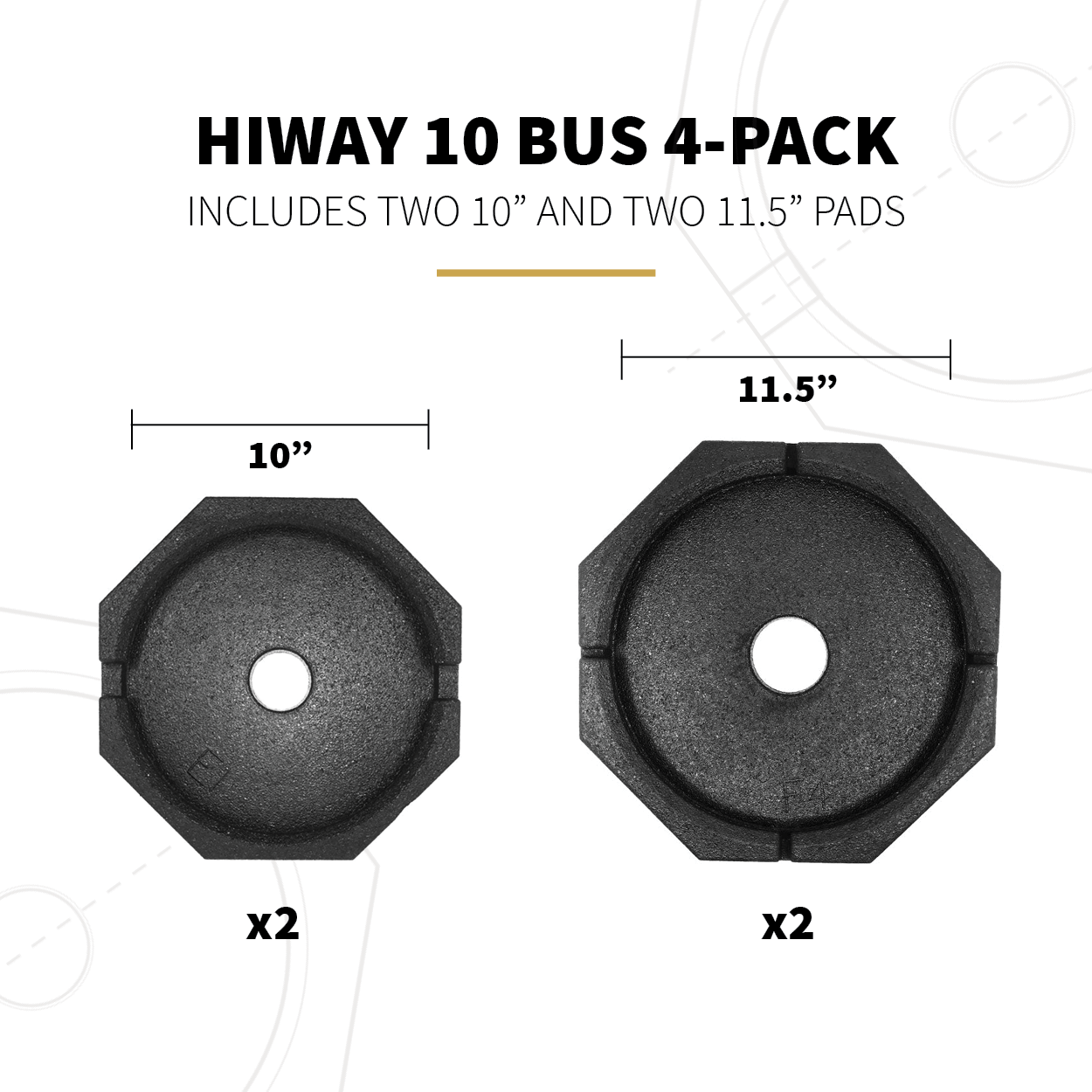 HiWay 10 Bus 4-Pack Specs