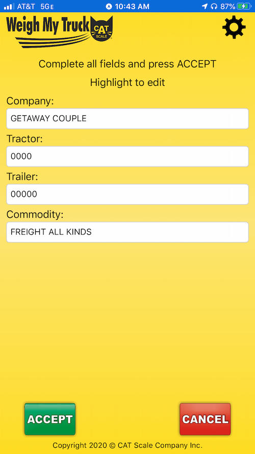 How to fill out the Weigh my RV App