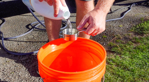 You’ll need a measuring cup to measure the correct amount of bleach.