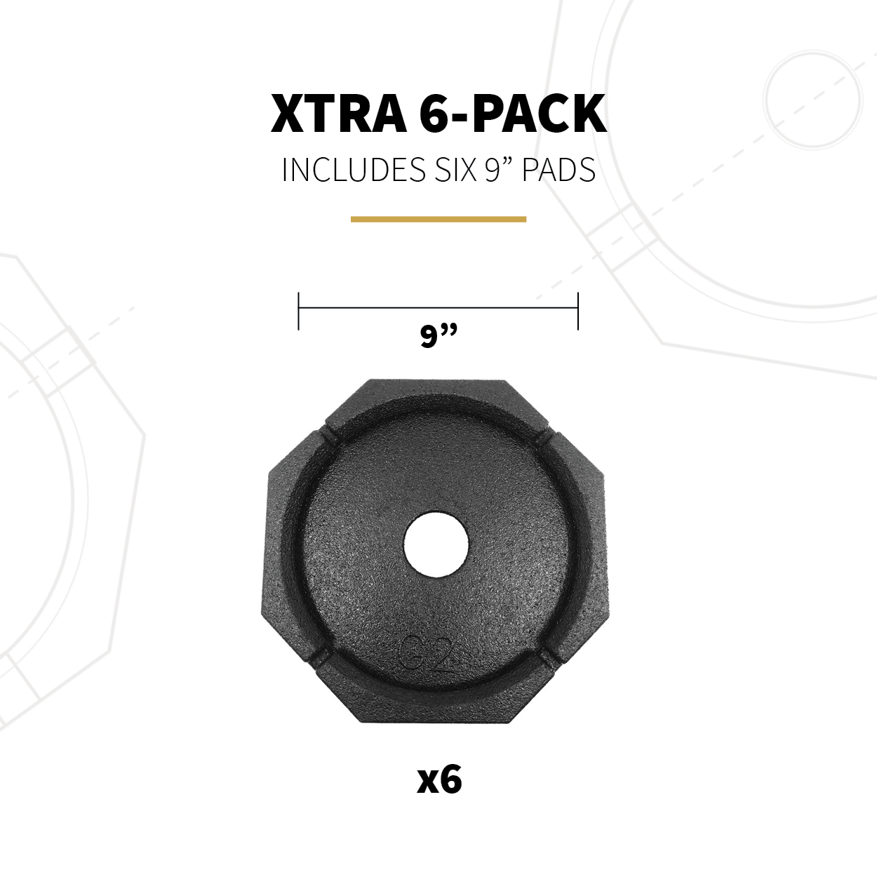 SnapPad XTRA 6 Pack Specs