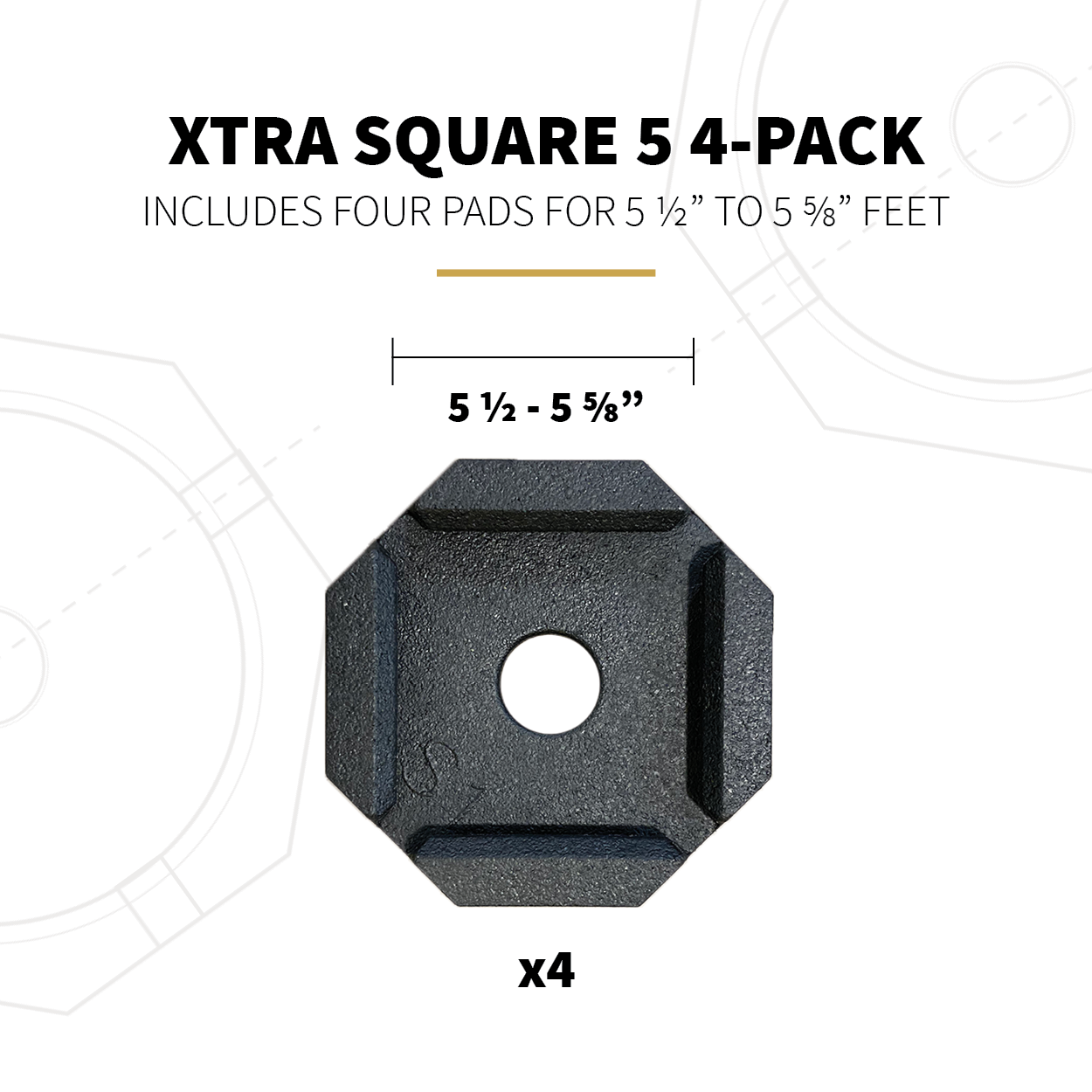XTRA Square 5 4-Pack Specs