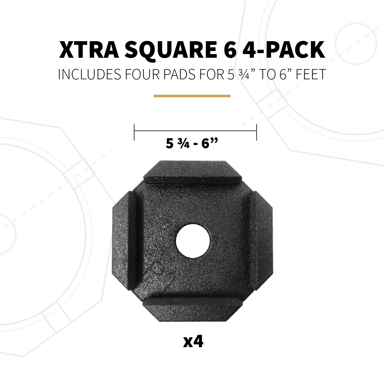 XTRA Square 6 4-Pack Specs