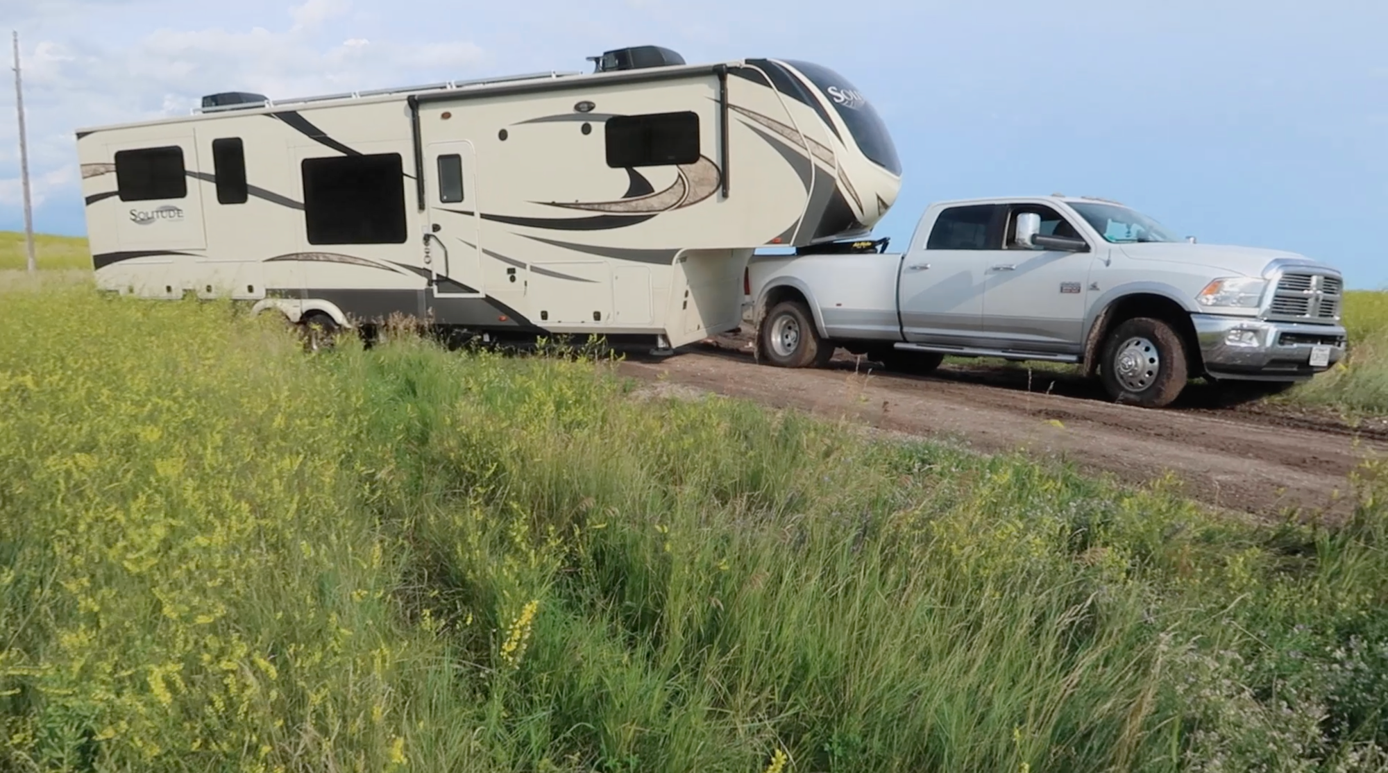 We’ve all made mistakes, us included! This is our RV getting stuck in unlevel terrain before we knew any better.