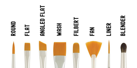 different brush bristle shapes paint brush