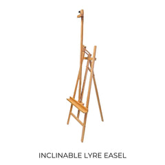 A frame lyre easel
