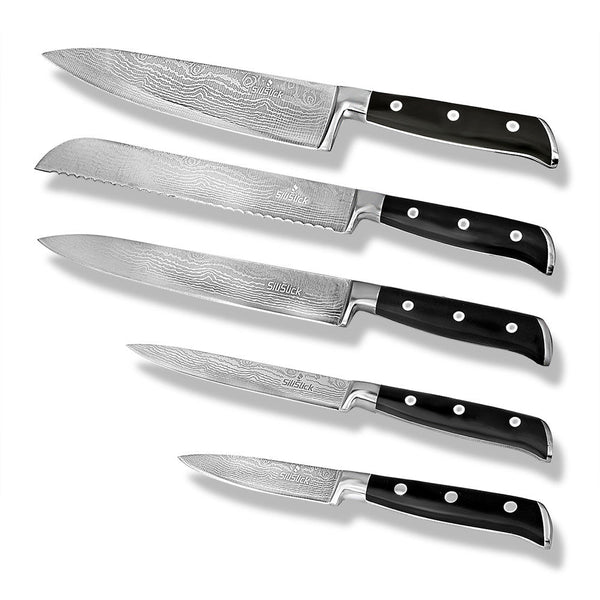 Slntl&MK ,Kitchen Stainless Steel Knife Set for Everyday Cooking