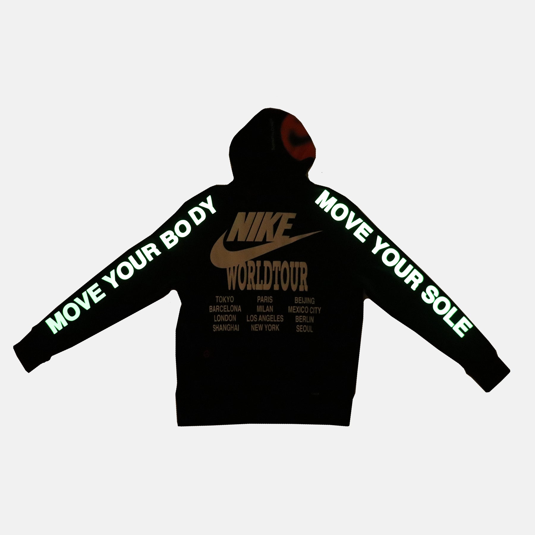 Nike NSW World Tour Pullover Hoodie - Black