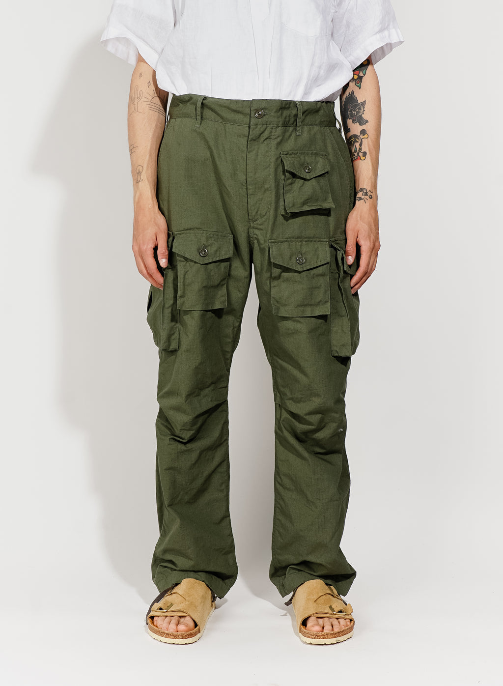 Engineered Garments FA Pant - Olive Cotton Ripstop