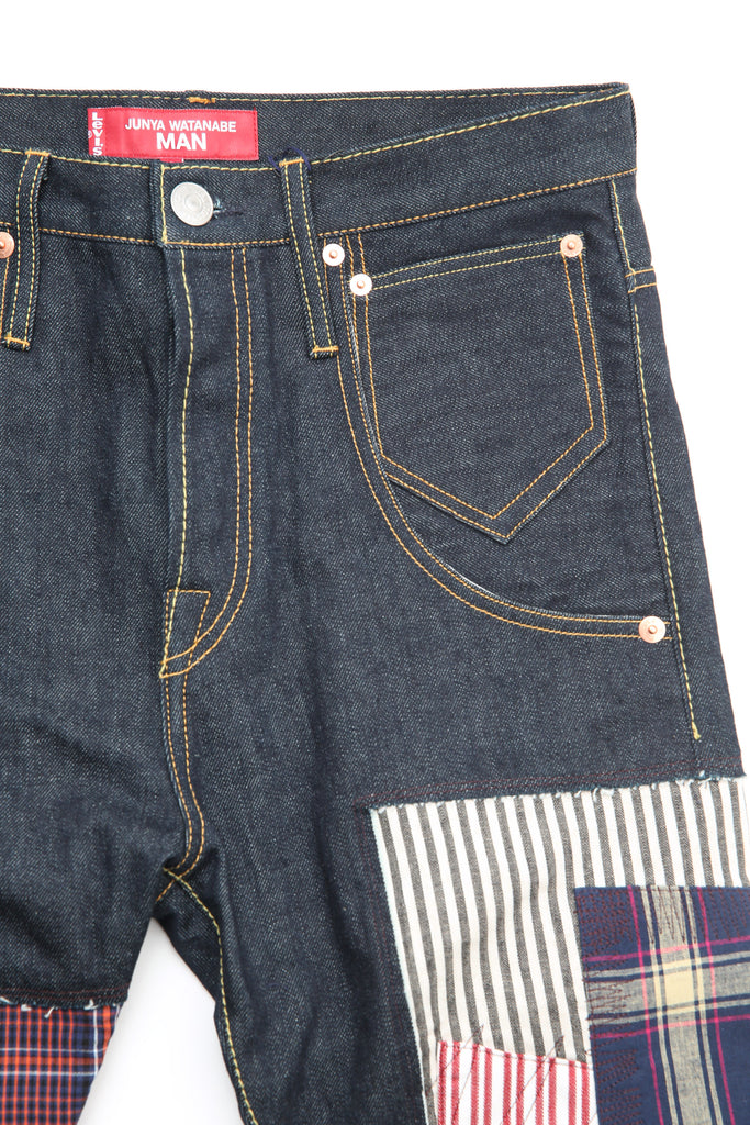 Junya Watanabe MAN Indigo Levi's Edition Patchwork Jeans - Indigo