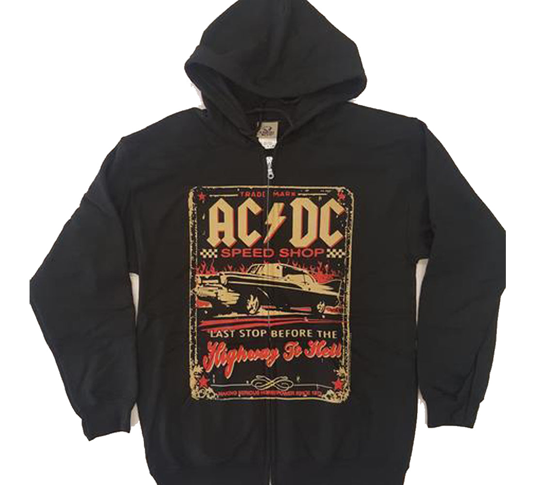 ac dc zip up hoodie