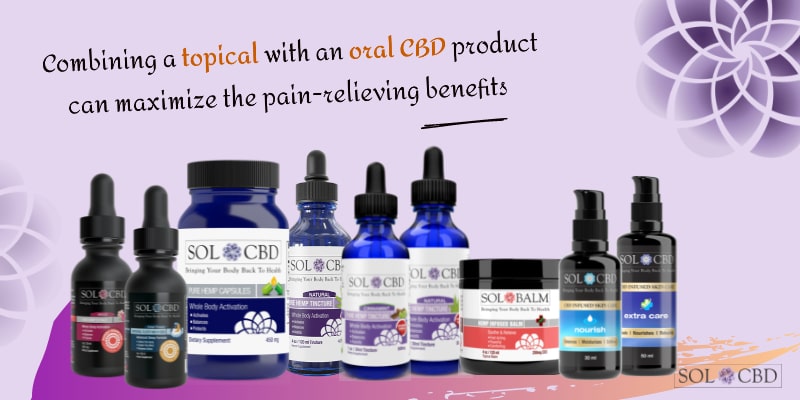 Combining a topical with an oral CBD product can maximize the pain-relieving benefits.