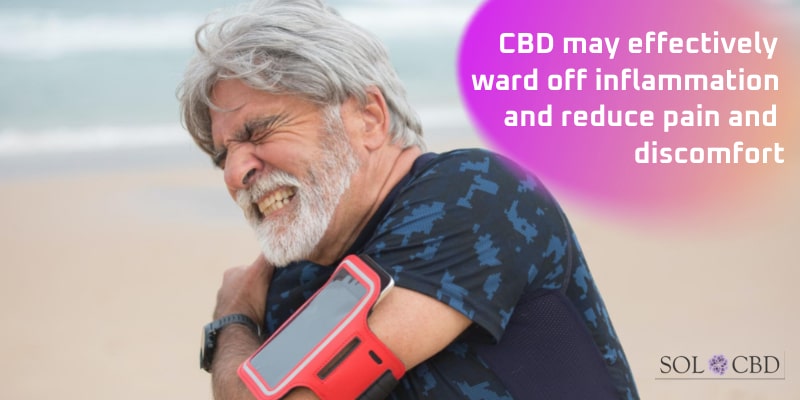 CBD may effectively ward off inflammation and reduce pain and discomfort.