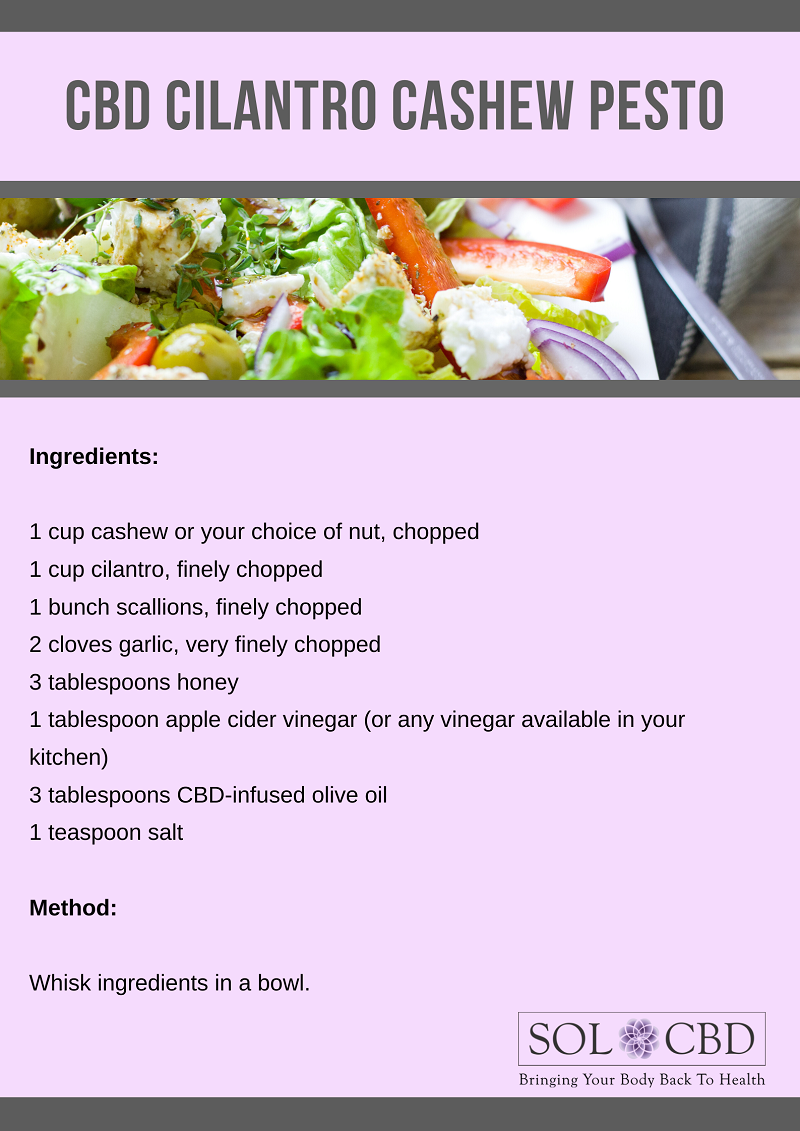 CBD Cilantro Cashew Pesto Recipe