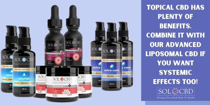 Topical CBD can has plenty of benefits. Combine it with our Liposomal CBD if you also want systemic effects. 