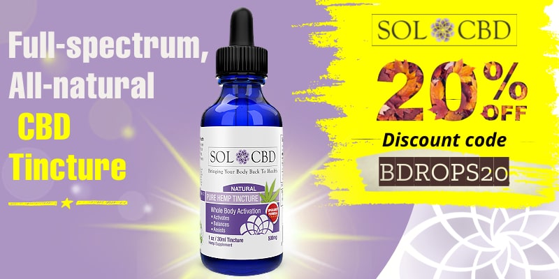 For those of you who just want to keep things simple, SOLCBD's all-natural CBD tincture may be just the thing. 