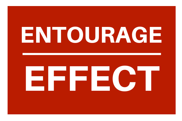 "Entourage effect" describes the phenomenon of all compounds in cannabis working together better than their isolates.