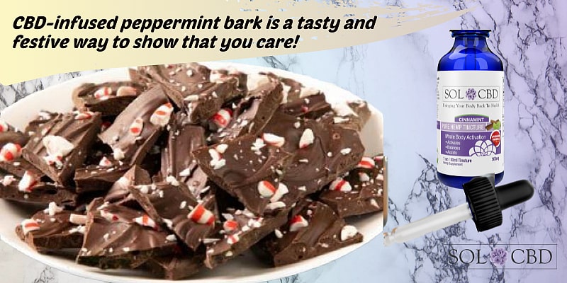CBD-infused peppermint bark is a tasty and festive way to show that you care!