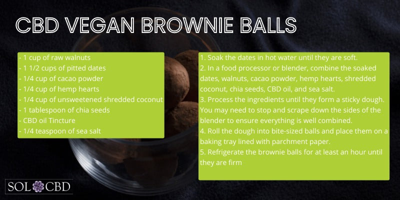 CBD vegan brownie balls
