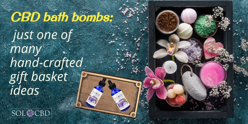 CBD bath bombs: just one of many hand-crafted gift basket ideas.