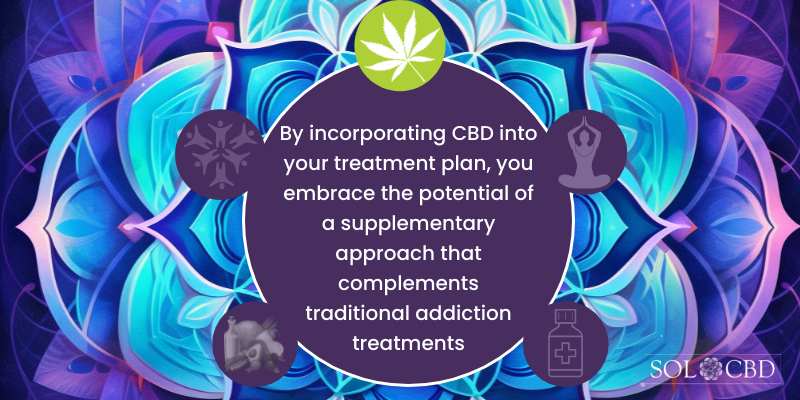 Incorporating CBD into your treatment plan could potentially offer an alternative or complementary approach to traditional addiction treatments.