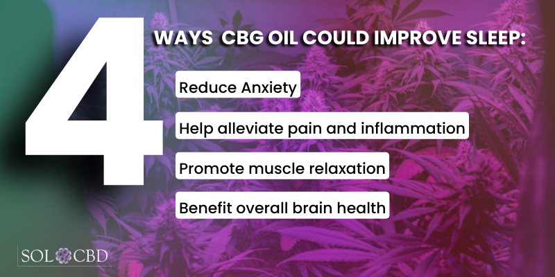 Four ways in which CBG oil could support improved sleep