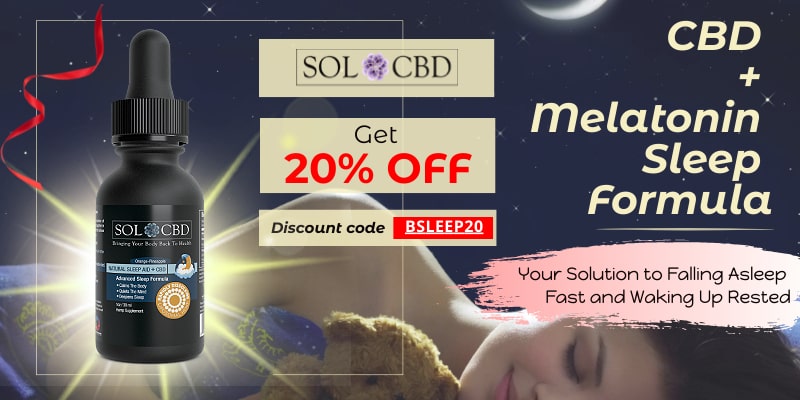 SOLCBD's Advanced Sleep Formula with CBD + Melatonin