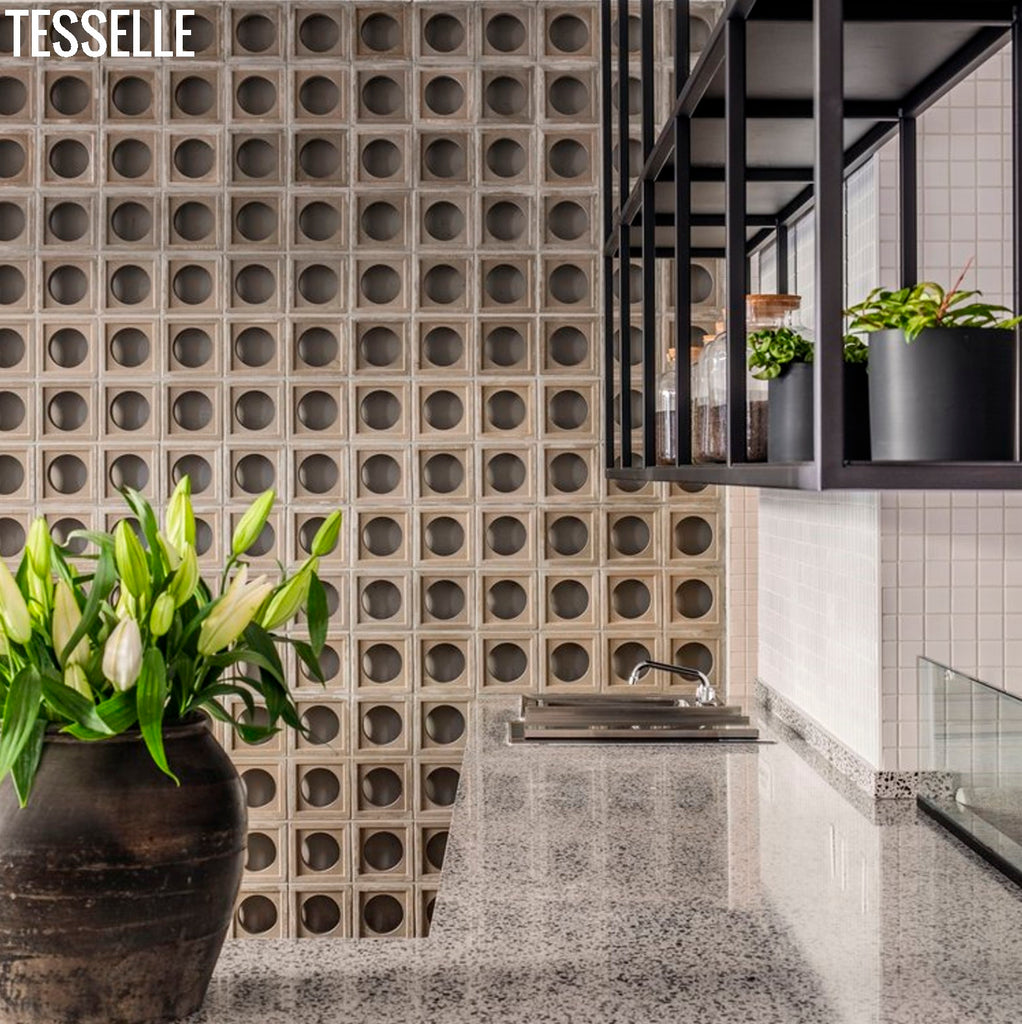 Orb Grey Breeze Block Wall