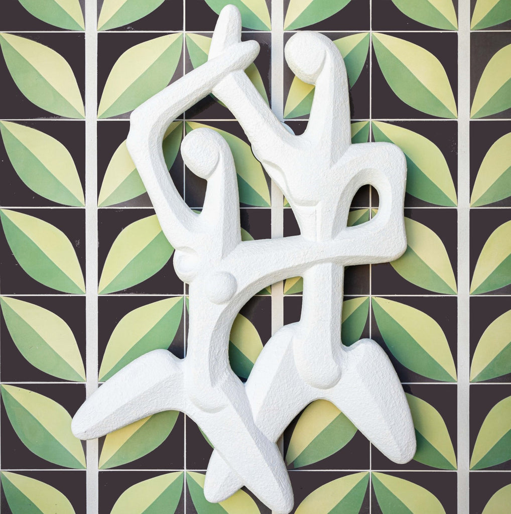 Tapa Green Large Leaf Cement Tiles by Shag