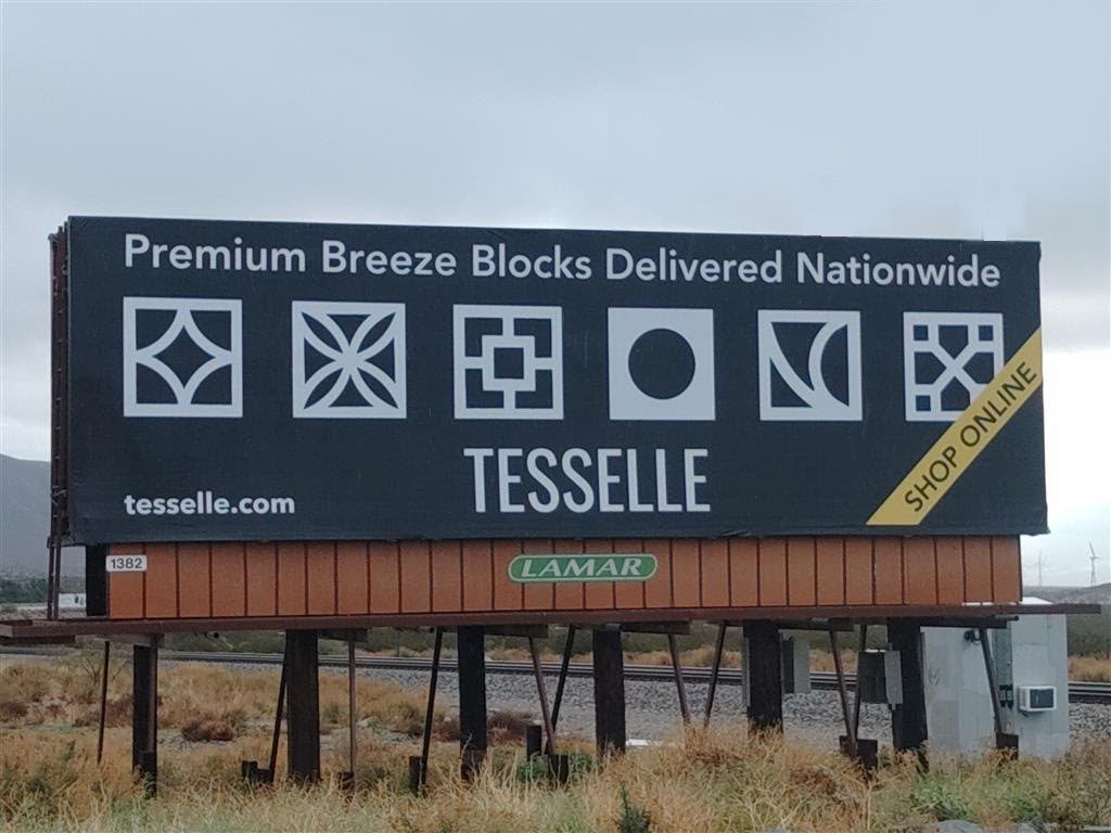 Tesselle Billboard on along Interstate 10 Near Palm Springs