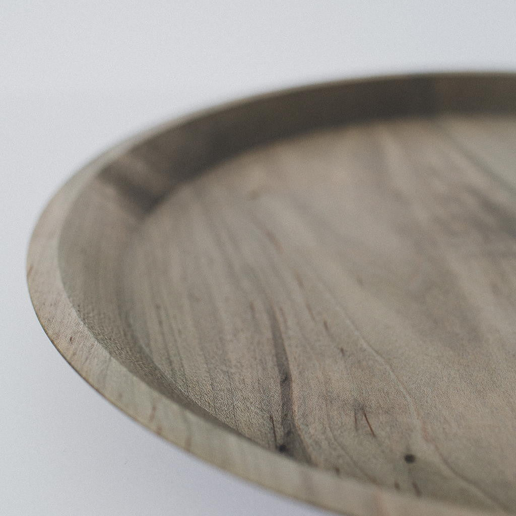 grey wooden tray