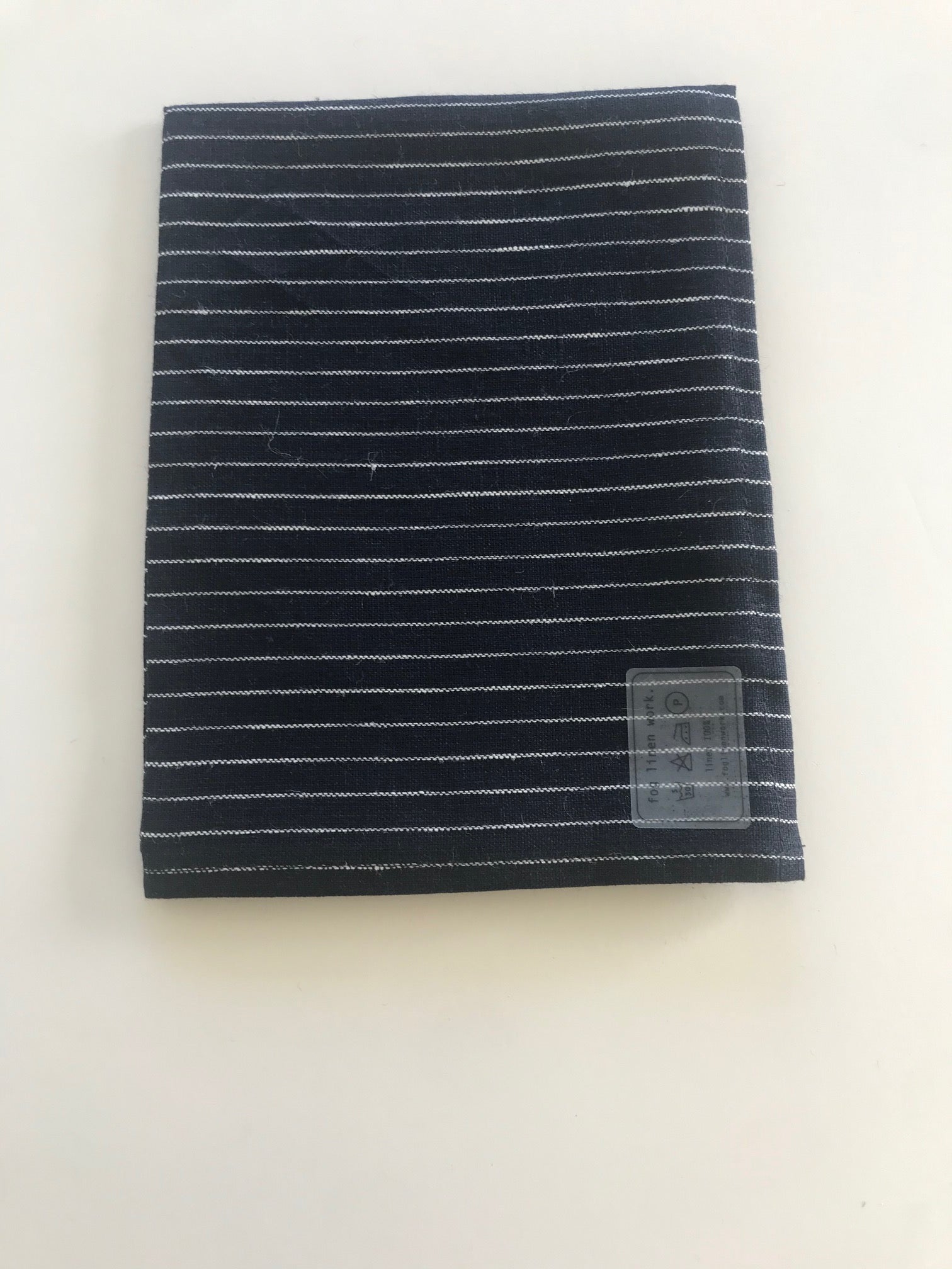 Linen Dish Towel Navy / White Pinstripe