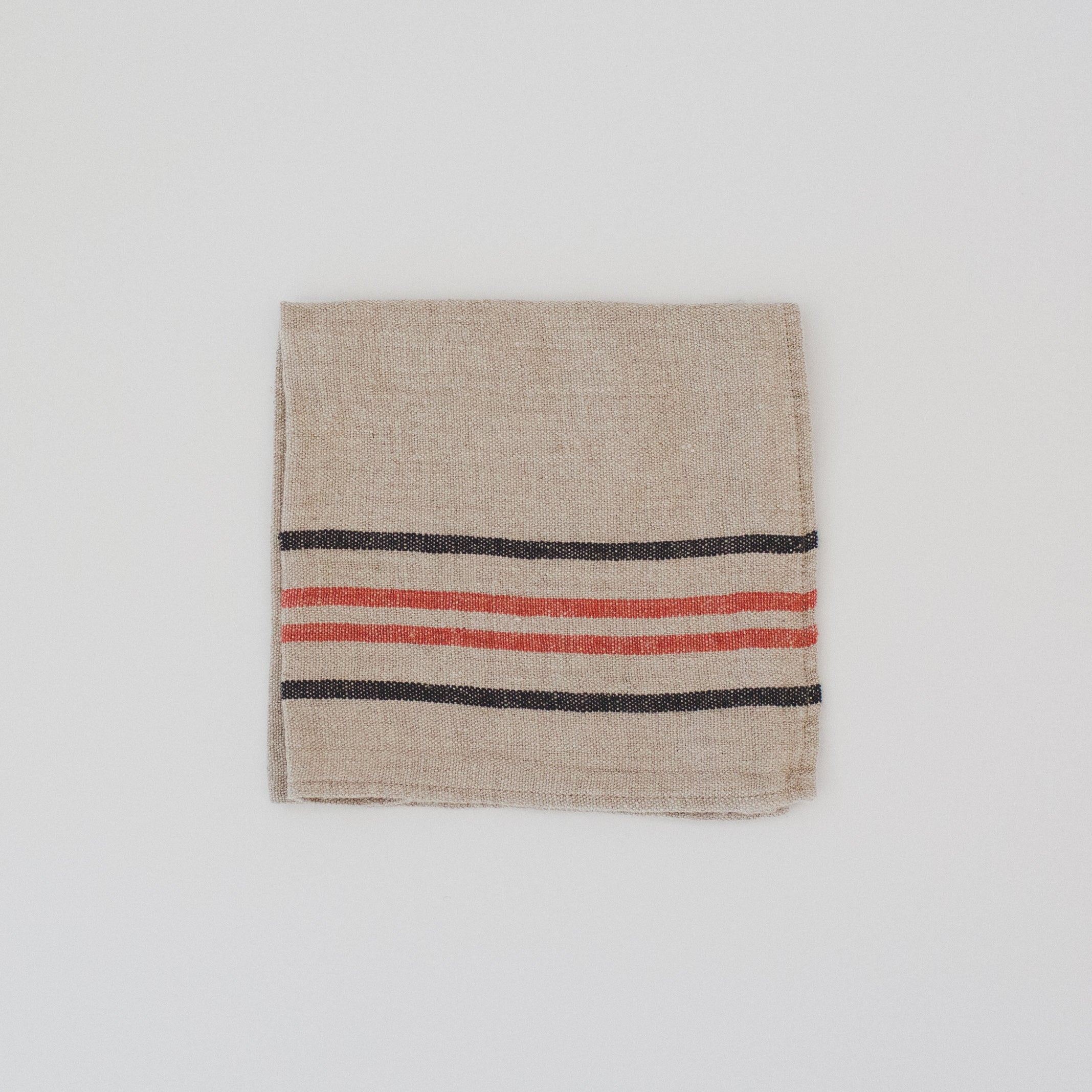 Stone Washed Linen Napkin Stripe /  Peach 1 & 11