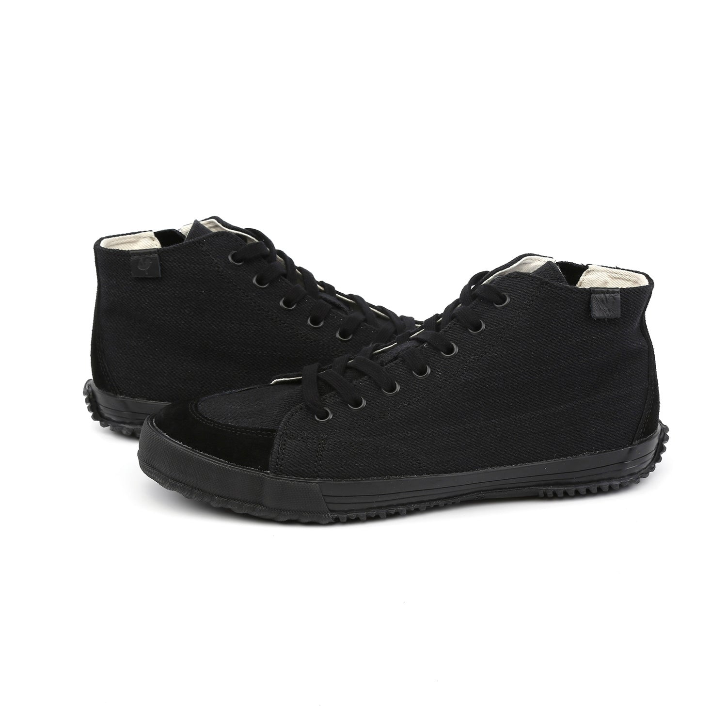 black zip sneakers