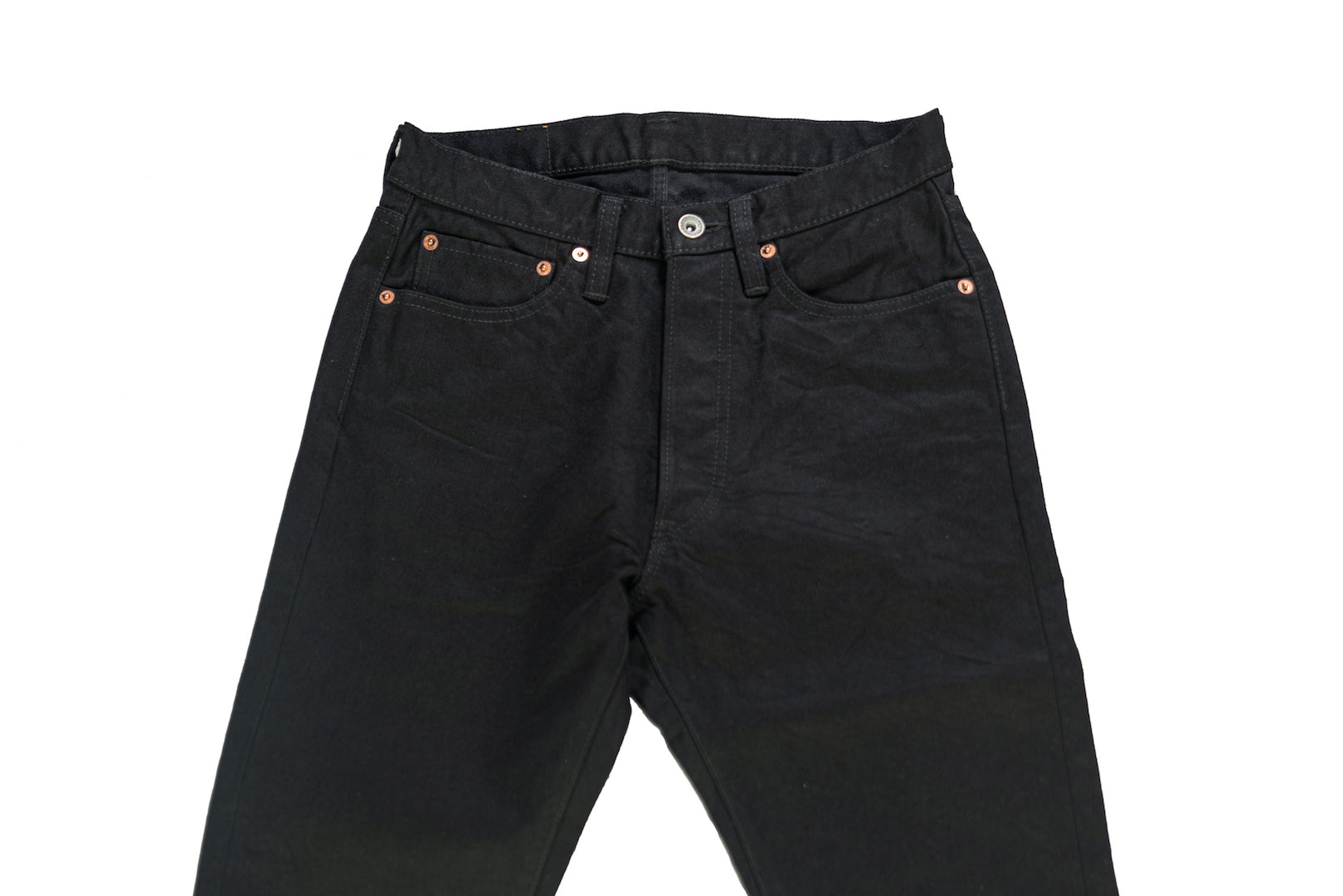 Iron Heart 888-14BB 14oz Black Denim (Straight Tapered Fit) - CORLECTION