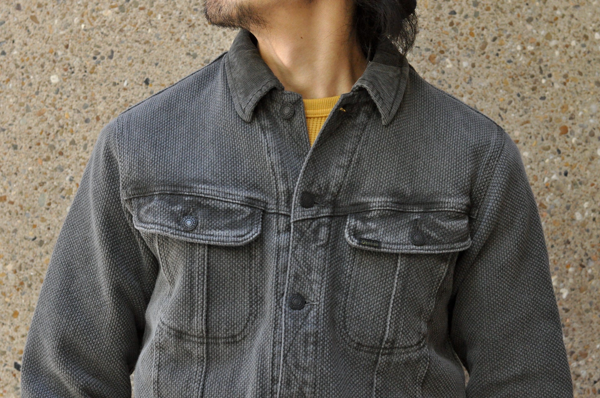 Studio D'Artisan Sumi Dyed 'Stormy Rider' Sashiko Jacket - CORLECTION