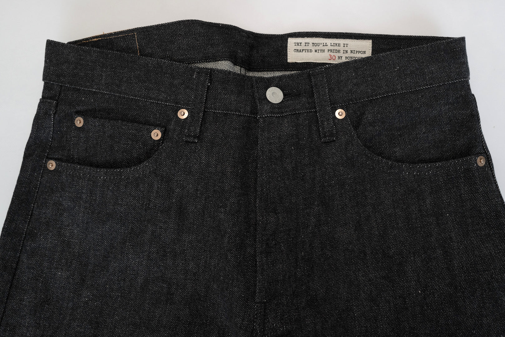 BONCOURA 15oz '66 Black Denim (Narrow Straight Fit)