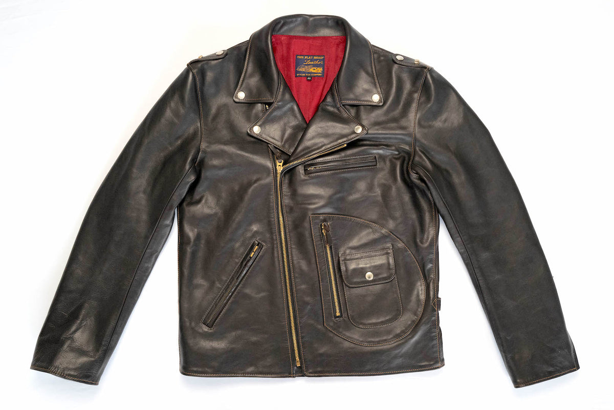 The Flat Head X CORLECTION Deerskin Stand Collar Single Riders Jacket