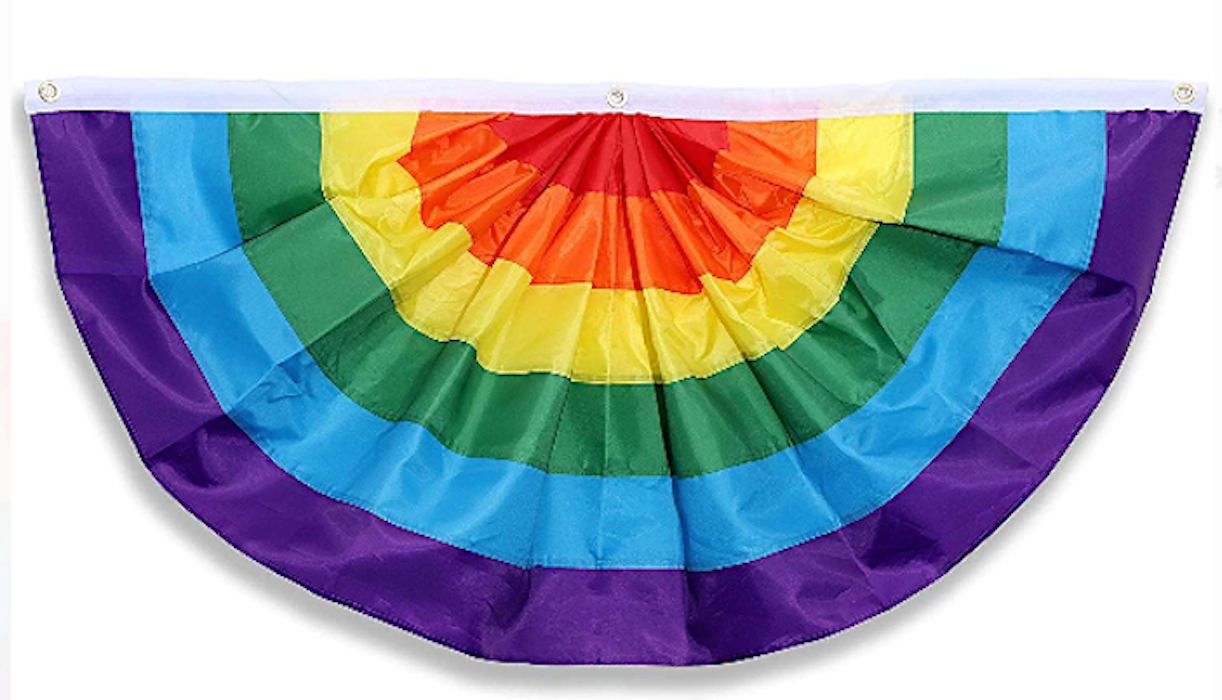 Rainbow ''Bunting'' Fan Pride Flag 3x6ft– Little Sister's Book & Art ...