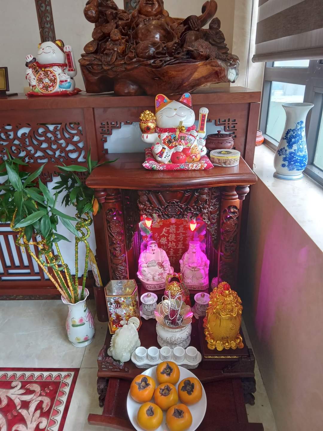 Shrine in the lobby of a hotel in Da Nang, Vietnam