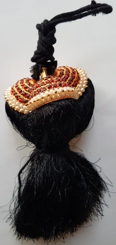 H24366 Black Dori Nool Jadai Kunjalam For Marriage Artificial Accessories  for Hair Online