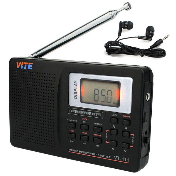 VITE VT 111 DSP AM FM LW Shortwave Radio with Clock and